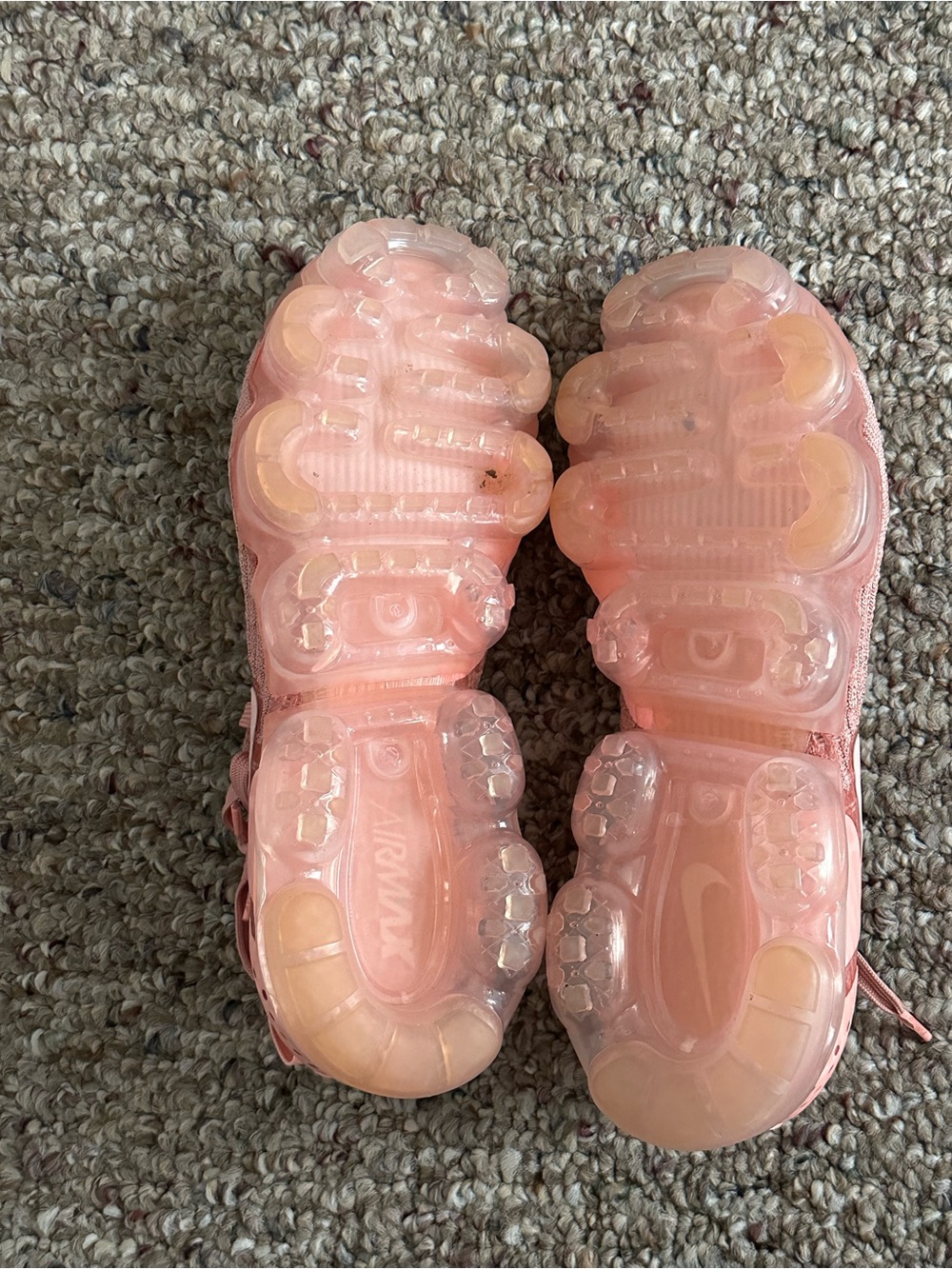 Nike Women’s Pink Flyknit VaporMax-Style Athletic Sneakers - Picture 7 of 8